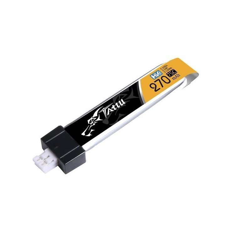 Tattu Batterie LiPo Akku 270mAh 3.8V 75C 1S1P mit JST-PHR-2 Plug 5er Set - Thumbnail 1